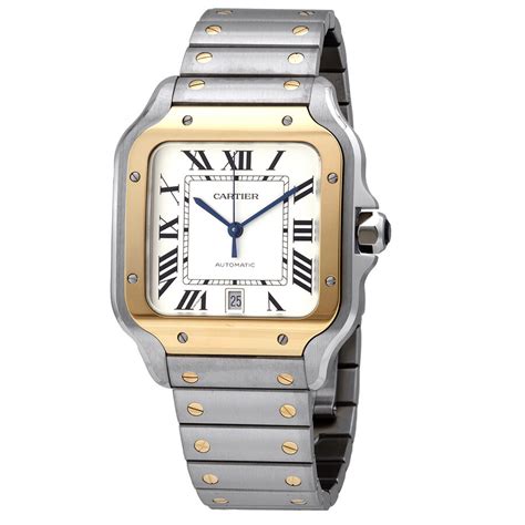 cartier santos silver|cartier santos watch price list.